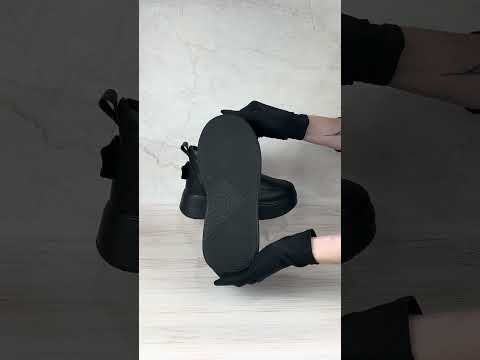 Жіночі чорні шкіряні черевики Hengji 10052, видео 1