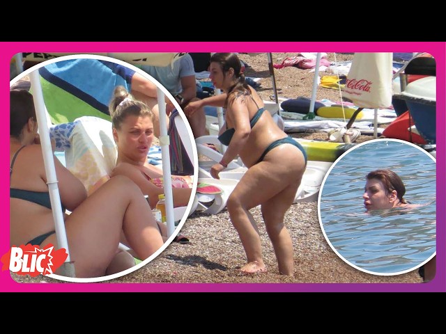 KULIĆI ZAJEDNO NA LETOVANJU: Miljana samo naručuje na plaži, Siniša PRIDRŽAVA UNUKA Željka u vodi, a svima pažnju privukla lepa SESTRA Tijana (VIDEO)