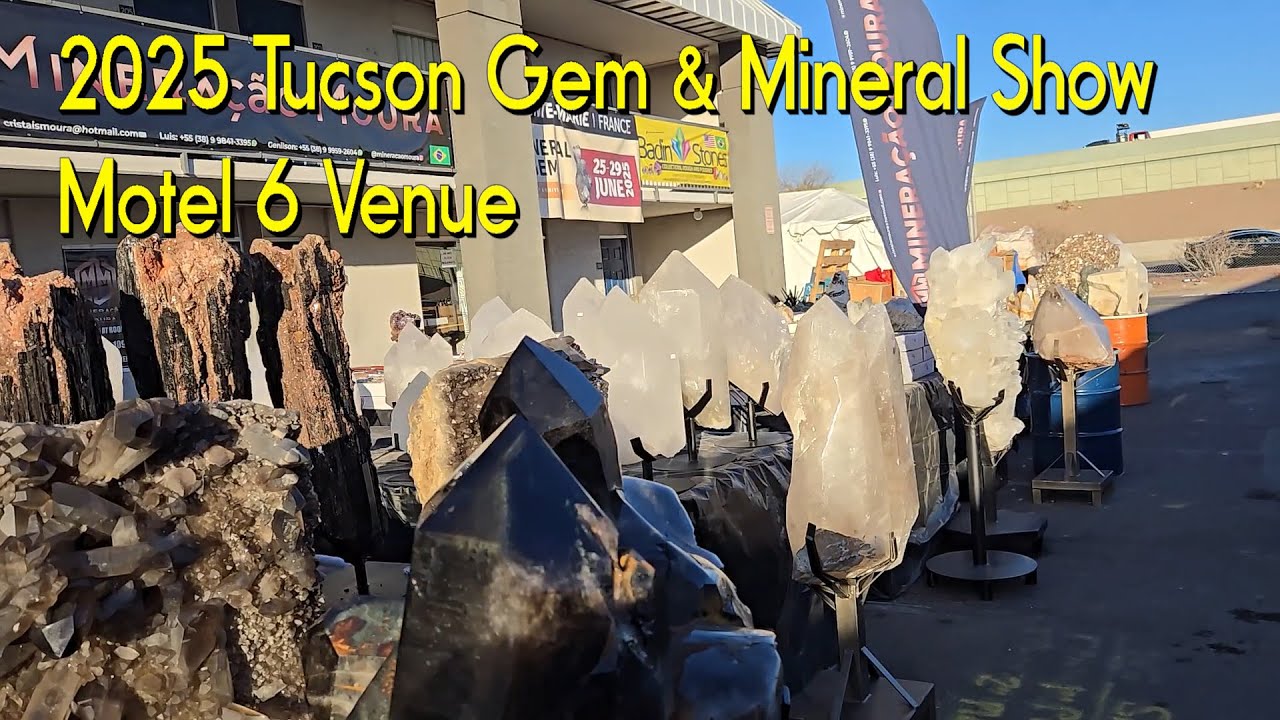 Выставка драгоценных камней и минералов в мотеле Tucson Gem & Mineral Motel 6 2025 года 