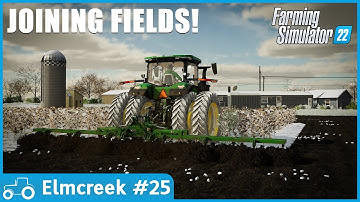 Elmcreek #25 FS22 Timelapse Joining & Plowing Fields, Picking Stones, Making Lime & Fertilizing