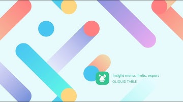 QLIQUID TABLE 9. Insight menu, excel export