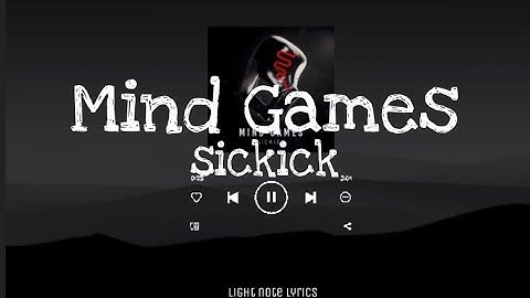 Sickick - Mind games ( slowed and reverb with lyrics)