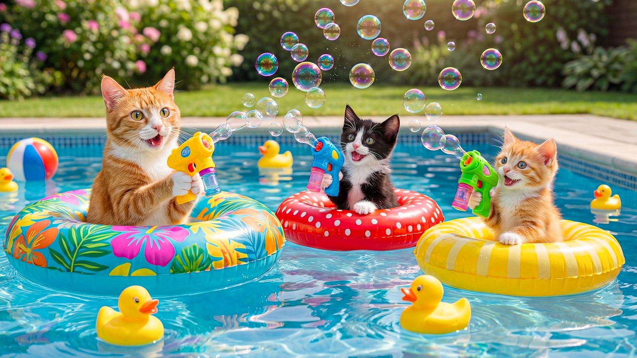 Sweet Moment: Mother Cat and Her Mischievous Kittens