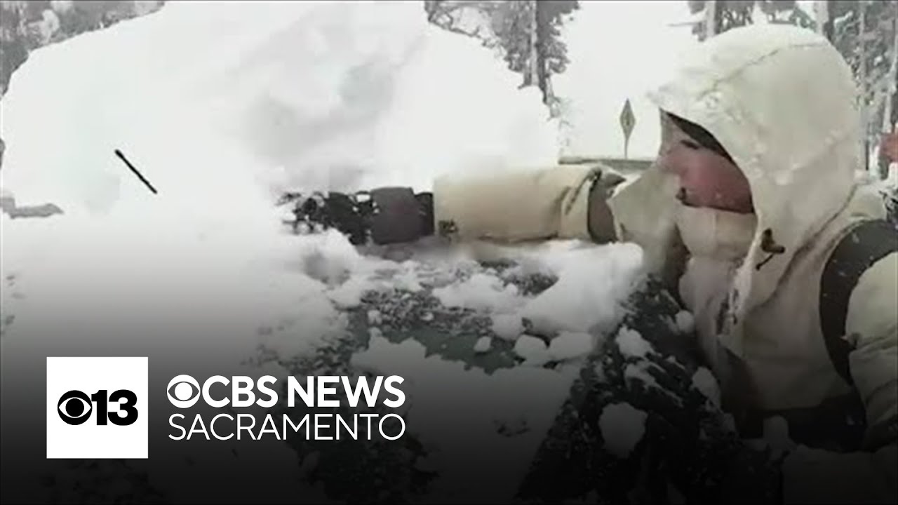 Latest winter storm brings more snow to Sierra and foothills - YouTube