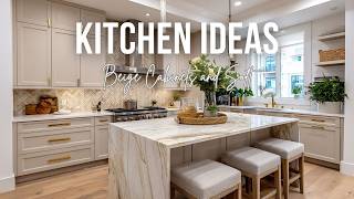 Warm Neutral Kitchen Ideas with Beige Cabinets and Soft Elegant Finishes