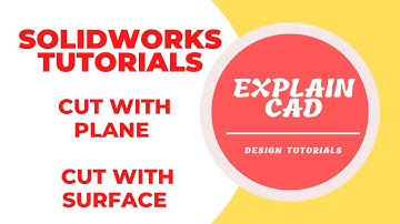 SOLIDWORKS SURFACE TUTORIALS 2022 | CUT SOLID BODY BY SURFACE| CUT WITH SURFACE | CUT WITH PLANE |