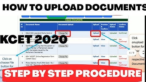 KCET 2020: HOW TO UPLOAD DOCUMENTS STEP BY STEP PROCEDURE