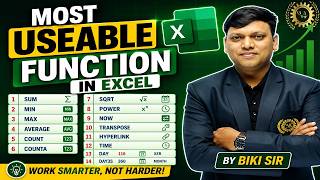 Excel Functions Full Tutorial  SUM, AVERAGE, COUNT, IF Formula Class by #Biki Sir#VOIT