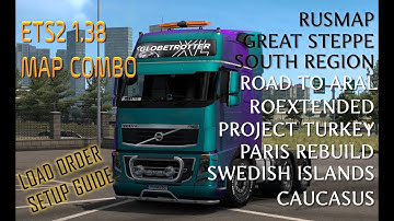 ETS2 1.38 10 Maps Combo ★  Load Order, Setup Guide (incl. updated Road to Aral)