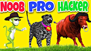 NOOB vs PRO vs HACKER - Animal Transform Race 3D