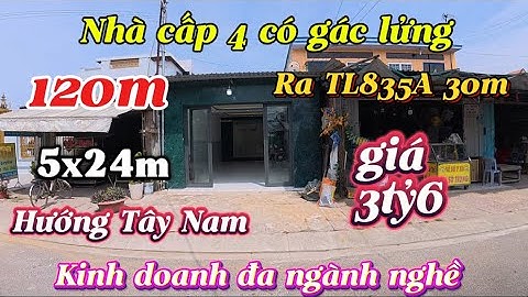 Nhà Đất Cần Giuộc| Nhà cấp 4 có gác lửng mặt tiền đường nhựa ngay ngã ba Mỹ Lộc.