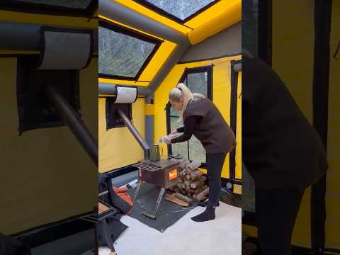 Kampta Akşam Yemeği Hazırlarken Aniden Kar Bastırdı