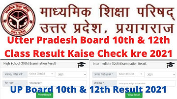 UP Board Class 10th & 12th Result 2021| UP Board Class 10th & 12th Result Kaise Check kre 2021 upmsp