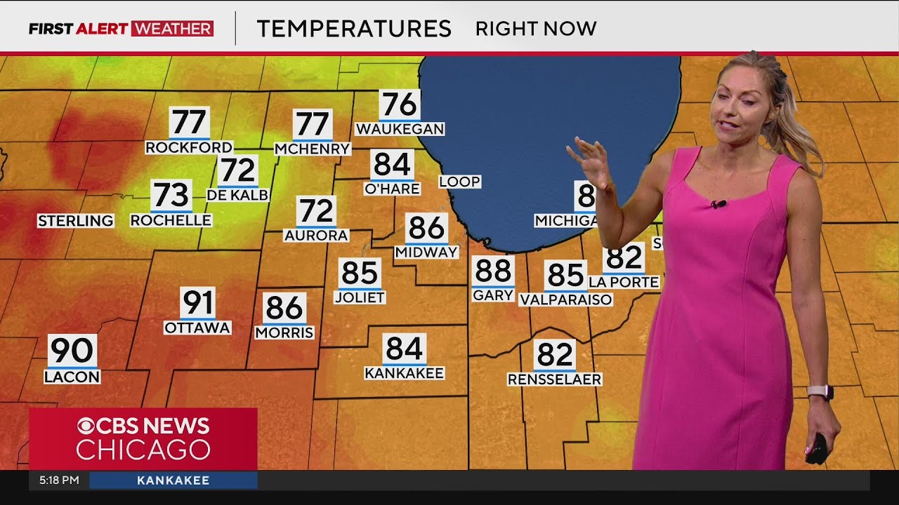 Scattered storms for Chicago area - YouTube