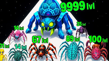 Spider Insects Evolution Run - Level Up Spider Max Level Gameplay