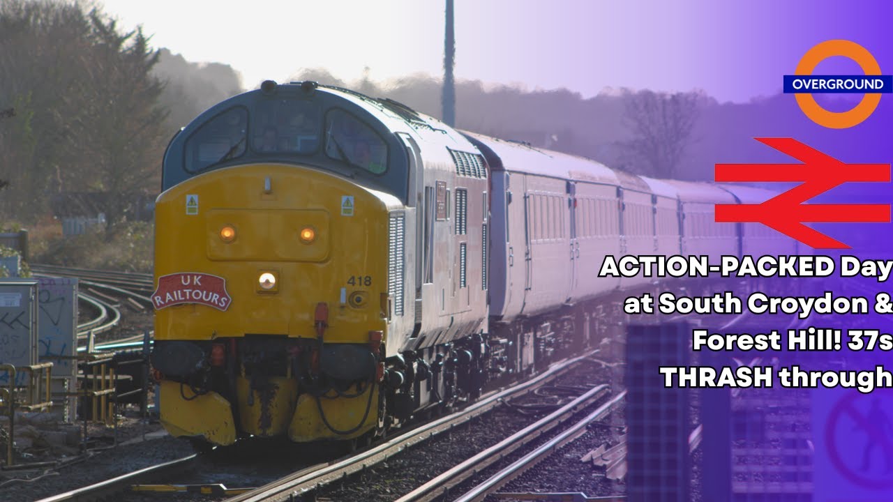 NON-STOP Action at South Croydon & Forest Hill, Class 37s THRASH on a Railtour!