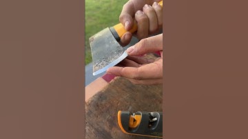 ProEgde can even sharpen your small axe 🪓  #fyp #shorts #knife #knives #knifesharpening #kitchen