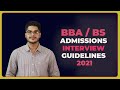 Iba  iobm  szabist  nust bahria bbabs interview guidelines 2021