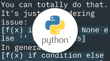 if/else in a list comprehension