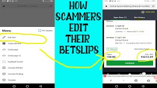 How To Edit Betslip | How Scammers edit their bet slips screenshot 5