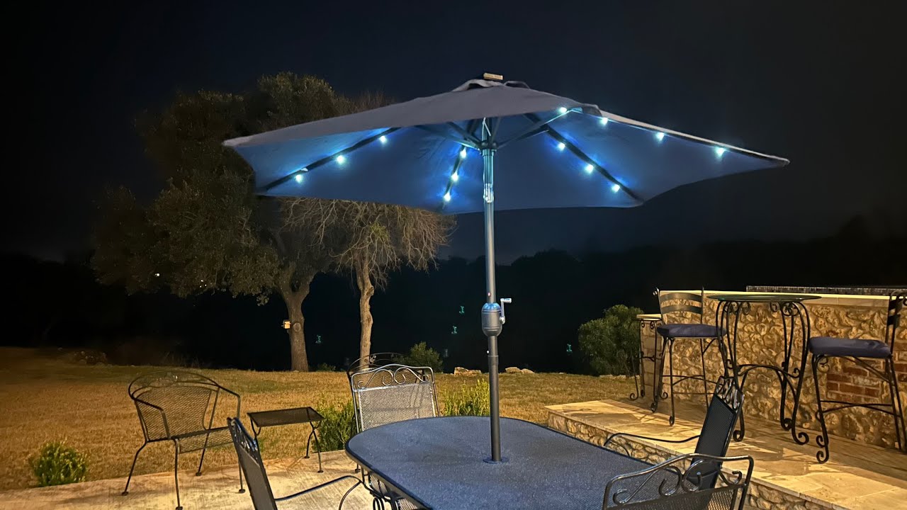 Solar Powered Patio Umbrella? LED Illuminated by Yaheetech
