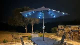 aleko umb10l24bg solar powered led lighted patio table umbrella Blissun 10ft Offset with 36 Lights, Hanging Umbrella with 360 Rotation, Outdoor Cantilever Umbrella (Tan) : Patio, Lawn & Garden It blocks the suns rays throughout the day Tangkula 10 FT Solar Patio