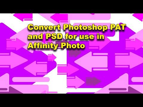 Convert Photoshop PAT PSD pattern files for Affinity Photo tutorial