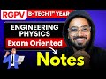 Engineering Physics Notes for Semester Exams | RGPV B.Tech 1st Year