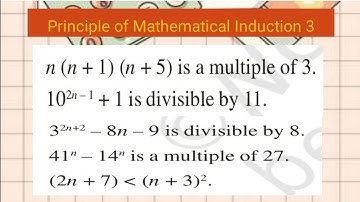 Mathematics XI : Principle of Mathematical Induction : Part 3