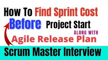 How to find sprint cost before the Project start I Agile release plan I scrum master interview Q & A