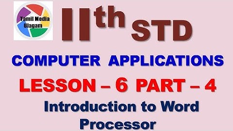 #11th std Computer Applications | English Medium | Chapter 6 | Lesson 6 | Part 4