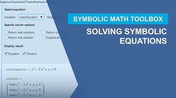 Solve Symbolic Equations Using Live Editor Tasks
