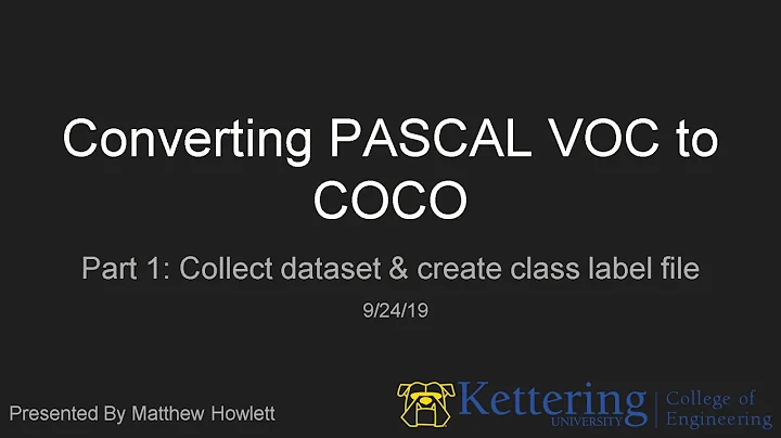 PASCAL VOC to COCO part 1