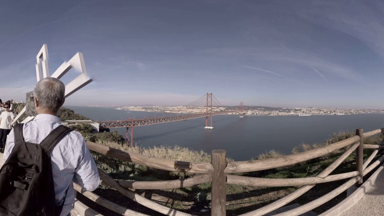 360 video: Landscape view of Lisbon, Lisbon, Portugal