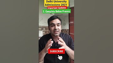 Delhi University Admissions 2021 in July (Online Mode) ✅🔥 #shorts #du