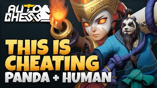 Doing this feels like cheating | 6 Humans with Pandas to hit level 12 | Auto Chess