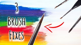 3 ways to FIX and RESHAPE your synthetic paint brushes