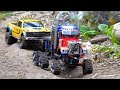 6x6x6 OPTIMUS Tracked SEMI Truck Rescues Bumble BEE-ST | RC ADVENTURES