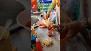 Making Thai Style Wantan Mee In Hatyai thai noodles wanton mee food