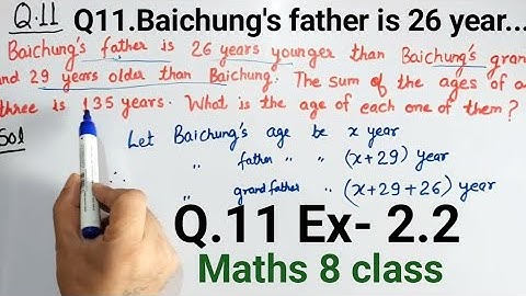 Exercise 2.2 Q11 class 8 |  Ex 2.2 Q11 class 8 | Maths Chapter 2 Linear Equations  | Cbse  Ncert 8