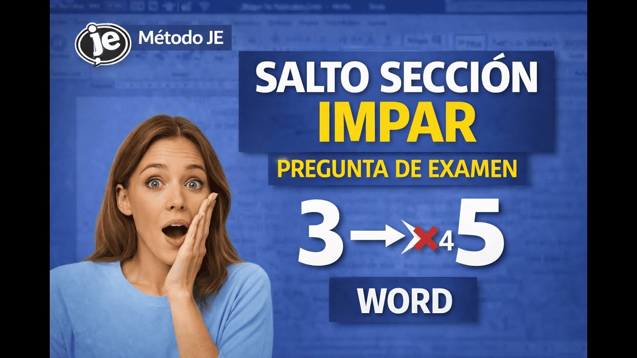 ❓ ¿Sabrías responder esta pregunta de Word? 【Salto de sección impar】 Ofimática para oposiciones