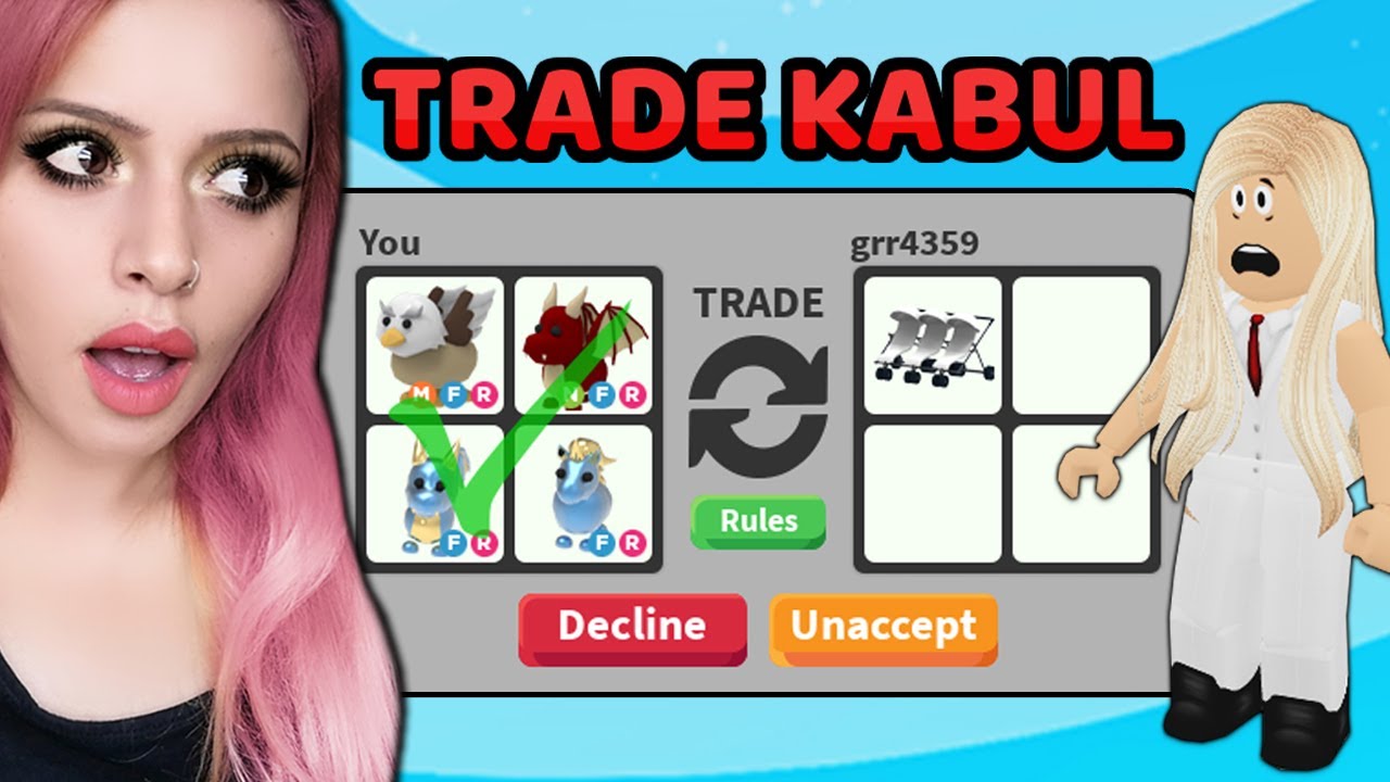 TÜM TRADE KABUL ETTİM !? ÇOCUK FLY PET ALDI !! ( Roblox Adopt Me )