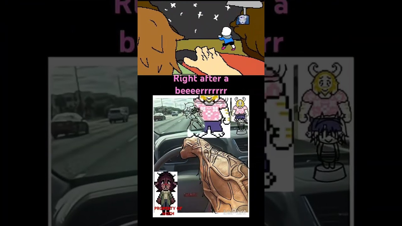 Asgore runs over Dess (Chara & Sans ver)😭😭 