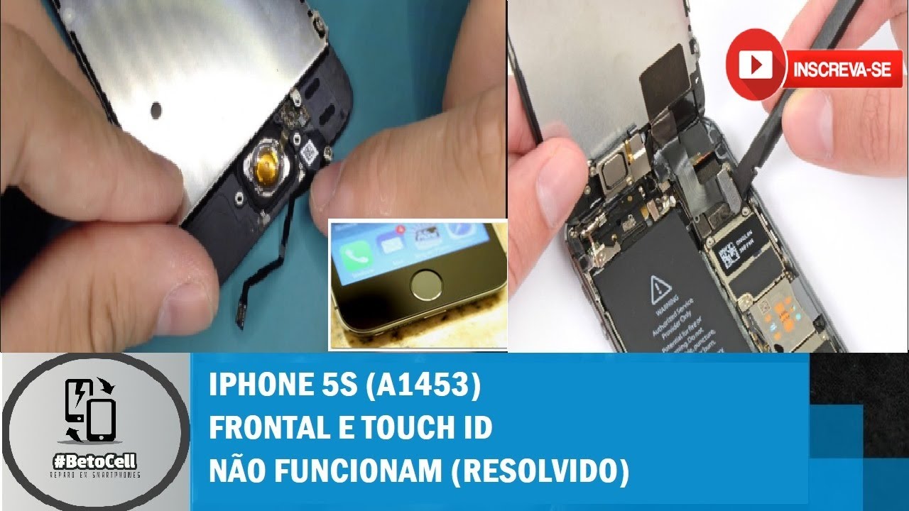 Iphone 5s Touch Id parou e Frontal Tela Display não funciona