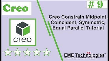 Creo Constrain Midpoint, Coincident, Symmetric, Equal Parallel