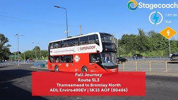 Full Journey | Route SL3 to Bromley North | Brand New ADL Enviro400EV ⚡ | 80406 (SK25 AOF)