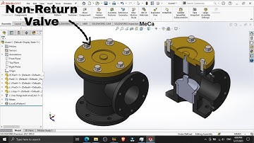SOLIDWORKS | Non-Return Valve 3 | part & Assembly |