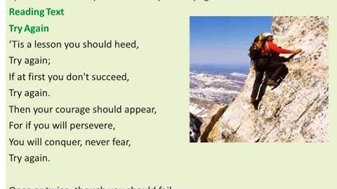 English Class 6: Unit 3 || Try Again Poem || Sindh textbook board