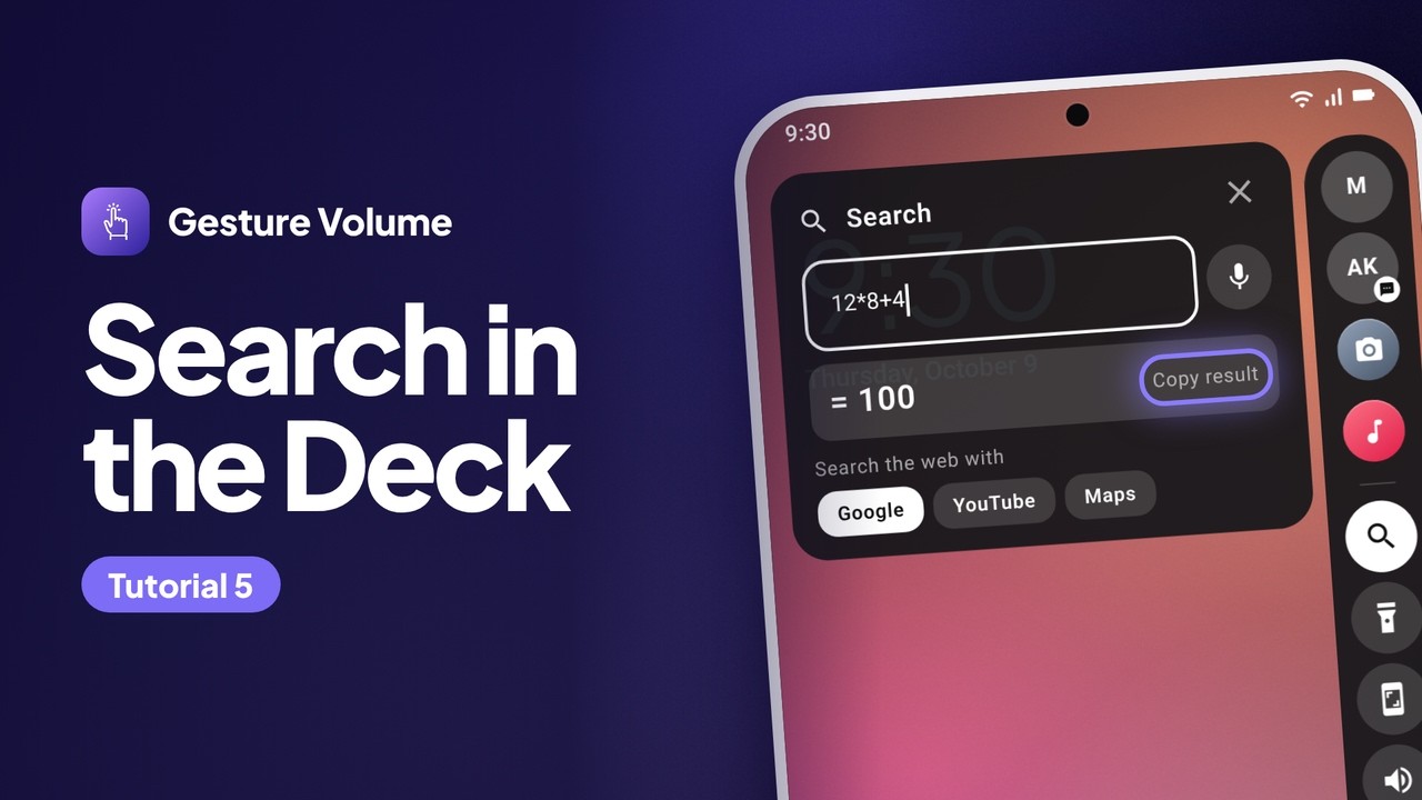 Gesture Volume tutorial 5: Search in the Deck