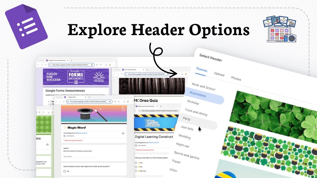 How to Find Different Available Headers in Google Forms - YouTube